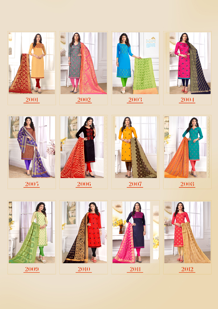 Chunri Vol 2 By Gangour Presents Cotton Banaras Dupatta Dress Material Chunri Vol 2 By Gangour Presents Cotton Banaras Dupatta Dress Material